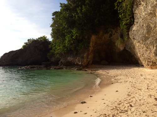 Our first location, we took a boat ride to a cove by Punta Bunga.